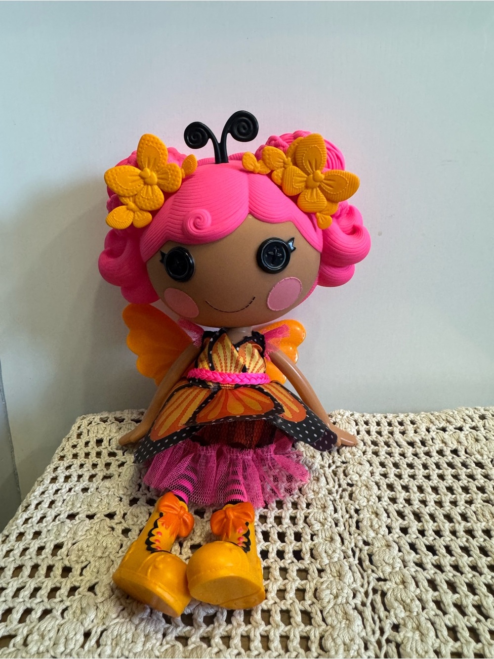 Rare Lalaloopsy Mona Arch Wings 12" Doll Monarch Butterfly 2014 w/ Wings